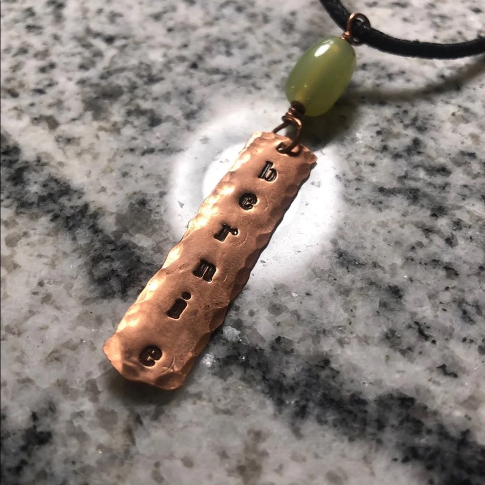 Bernie Sanders handcrafted copper tag necklace